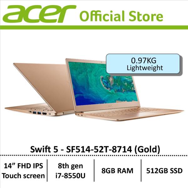Acer Swift 5 SF514-52T-8714(Gold) Thin & Light Laptop - Free Gift with purchase