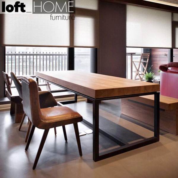 Loft Dining Table - Classic / Solid Pine Wood / Customized Size & Colour