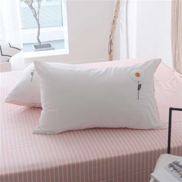 Bông Giặt Nước Vỏ Gối 100% Cotton Vân Sọc Kẻ Sọc Thoải Mái Thấm Mồ Hôi Thoáng Khí Phong Cách Nhật Bản Phong Cách Đồng Bằng 100% Cotton Đơn Vỏ Gối