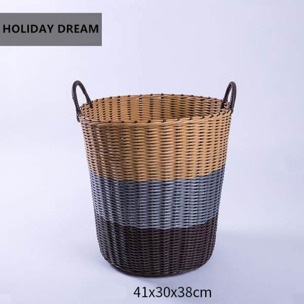 Hand-knitted extra large plastic hamper basket dirty clothes storage baskets clothing basket basket bathroom laundry basket plastic toys sundries storage basket