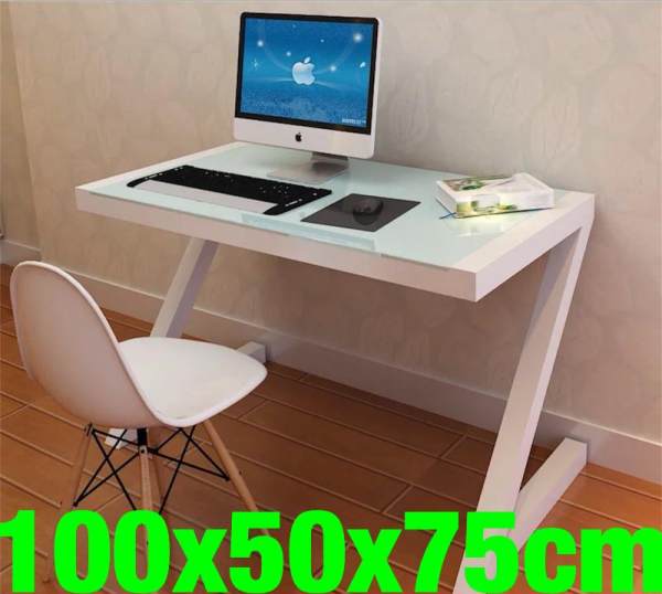UMD (Free Installation) Tempered Glass table study stable study desk computer desk (Pls ignore the color family name / Glass only Black or White 2 colors, refer to pics for glass color and size options)
