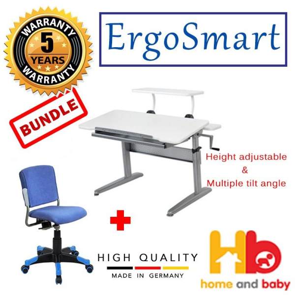 ERGOSMART Ergo Junior Plus Desk + Ergosmart Ergo Rico Chair Bundle Set