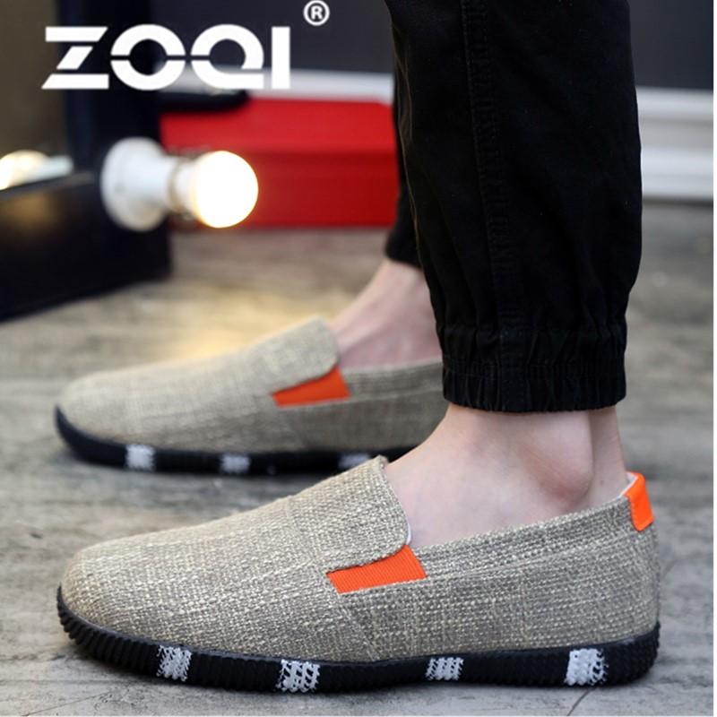 ZOQI ชายรองเท้าส้นแบนผ้าสบายๆรองเท้าแตะอิตาเลี่ยนสไตล์รองเท้าผู้ชายรองเท้ารองเท้าใส่พักผ่อน ZOQI ชายรองเท้าส้นแบนผ้าสบายๆรองเท้าแตะอิตาเลี่ยนสไตล์รองเท้าผู้ชายรองเท้ารองเท้าใส่พักผ่อน