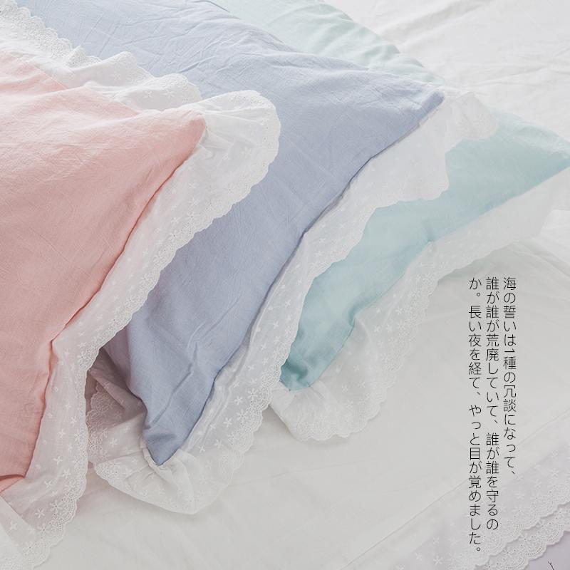 Cặp Đôi Vỏ Gối Vỏ Gối 100% Cotton Cặp Đôi Người Lớn Cỡ Đại Công Chúa Công Chúa Bông Giặt Nước Cô Gái 100% Cotton Vỏ Gối