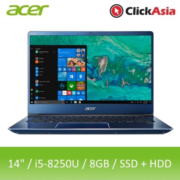 Acer Swift 3 (SF314-54G-5281) - 14 FHD/i5-8250U/2*4GB DDR4/128GB SSD+1TB HDD/Nvidia MX150/W10 (Blue)