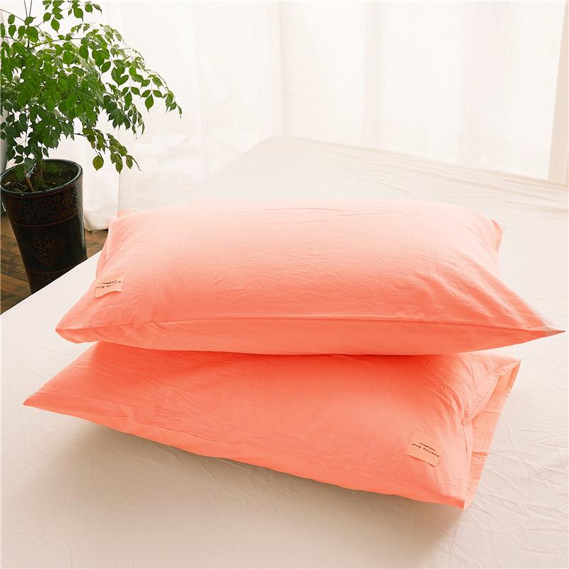 100% Cotton Vỏ Gối Một Cặp Màu Giản Lược Bông Giặt Nước Duy Nhất Vỏ Gối 48*74 Cm 100% Cotton Bộ Ruột Gối