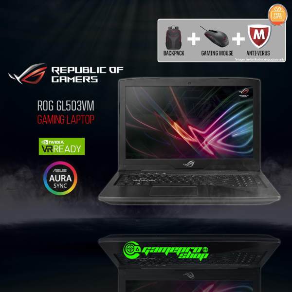 ASUS ROG Strix GL503VM - FY359T (i7-7700HQ/ GTX1060 6GB/ 128GB SSD+ 1TB HDD) 15.6 FHD *COMEX PROMO*