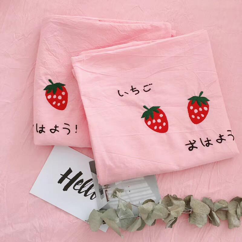 Tiểu Tiên Nữ Bi Vào Vỏ Gối!!! Trong Gió Đáng Yêu Sắc Xanh Thiên Nhiên Trái Tim Cô Gái 100% Cotton Bông Giặt Nước Vỏ Gối Một Cặp