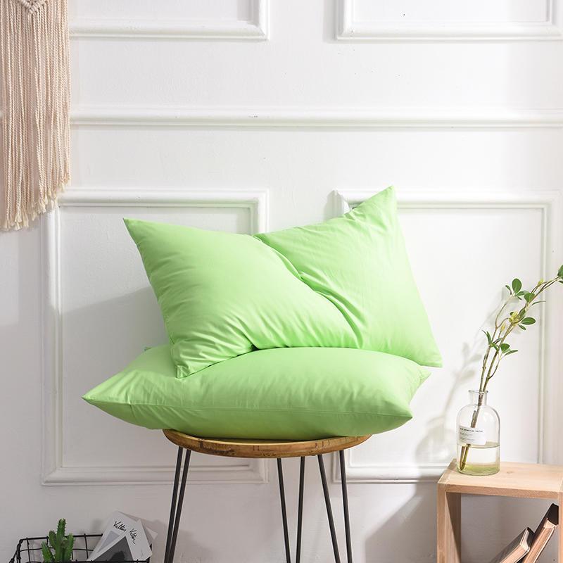 Giản Lược Màu 100% Cotton Vỏ Gối 100% Cotton 48x74cm Đơn Vỏ Gối Cặp Mài Lông Ký Túc Xá Sinh Viên Vỏ Gối 2 Chỉ