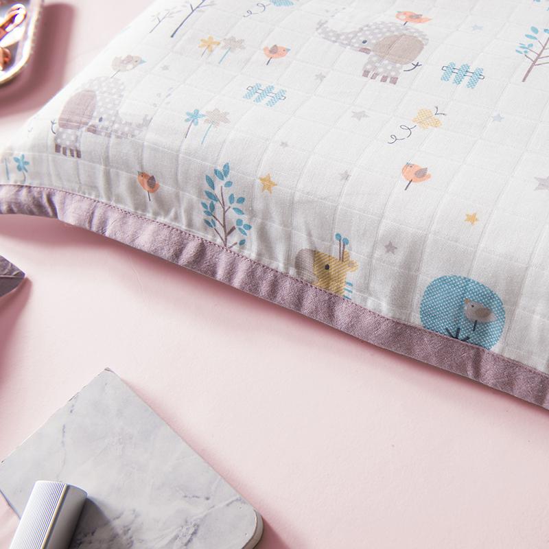 Một Lớp Không Có Huỳnh Quang 100% Cotton Trẻ Em Bé Vỏ Gối 30X50 Số Nhỏ Hai Lớp Vải Xô 100% Cotton Vỏ Gối 40*60 Cm