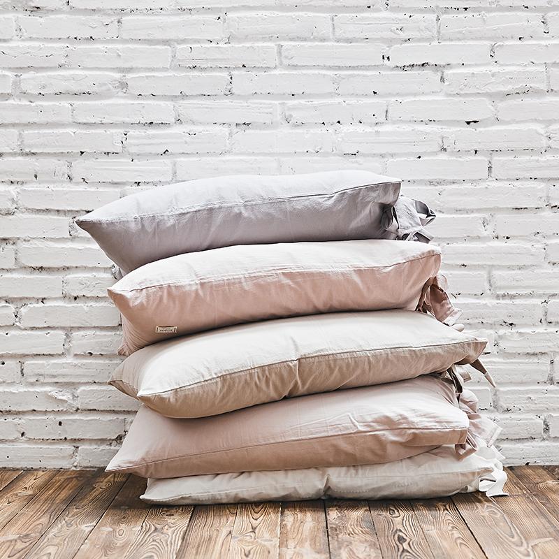 Ins Bông Giặt Nước Vỏ Gối 100% Cotton Màu 100% Cotton Vỏ GốI Hai Chỉ Giản Lược 48 * 74cm Duy Nhất Một Cặp