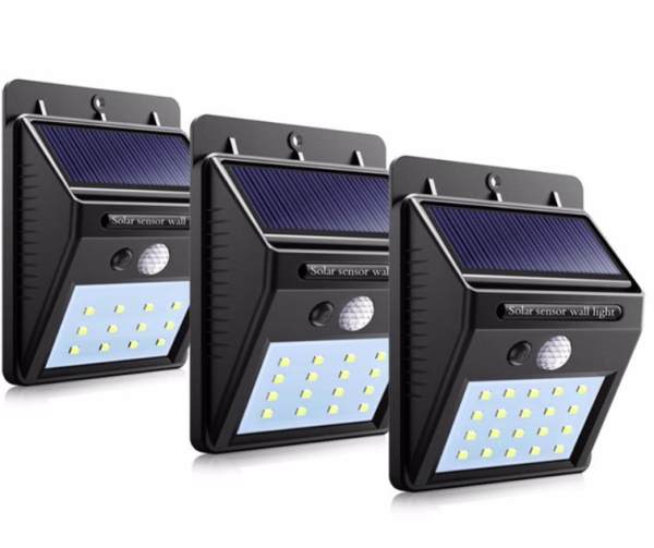 3pcs/lot 20 LED Waterproof LED Solar Power PIR Motion Sensor Wall Light Outdoor Street Yard Path Home Garden Security Lamp