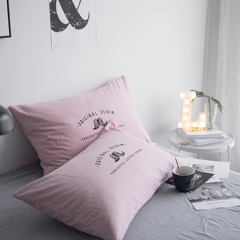 Giản Lược Bắc Âu 100% Cotton Trắng Màu Vỏ Gối Sinh Viên Người Lớn 100% Cotton Bắc Âu Duy Nhất Vỏ Gối 48X74 Cm