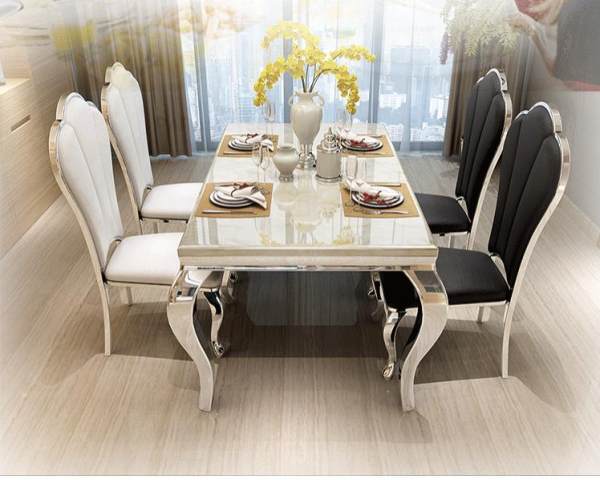 JIJI (Free Installation) Grandeus Marble Top Dining Table (Dining Table Only) (Dining Table)