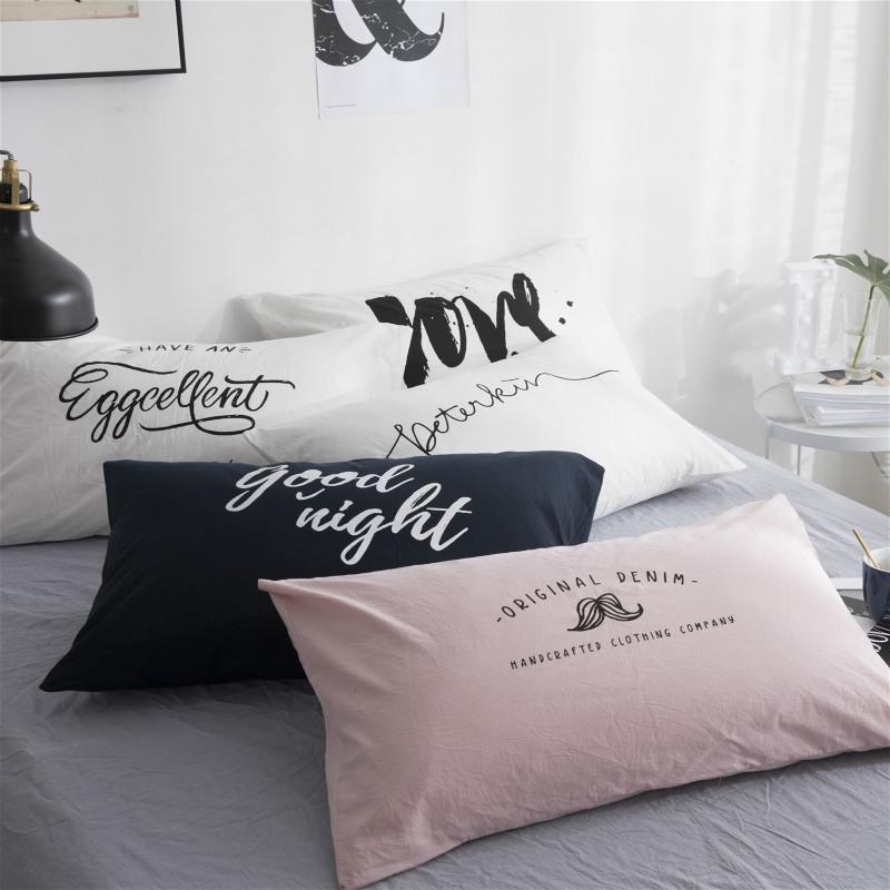 Kiểu Hàn Quốc Công Chúa Công Chúa Vỏ Gối 48X74 Cm 100% Cotton Viền Lá Sen Trắng Vỏ Gối Nghề Thêu 100% Cotton Một Chiếc Cặp Bắn 2