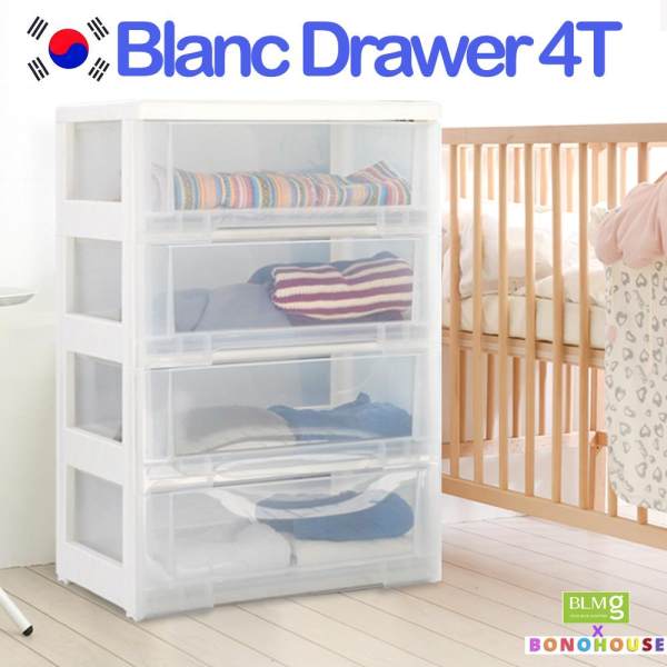 BLMG Blanc Drawer 4 Tier (Transparent) (Free Delivery)