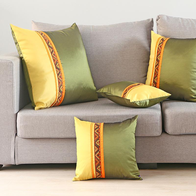 Thiết Kế Ban Đầu Phong Cách Đông Nam Á Đệm Tựa Gối Ôm Đệm Sofa Đệm Ngồi Vải Nghệ Thuật Kỳ Lạ Của Dân Tộc Nông Thôn Phong Cách