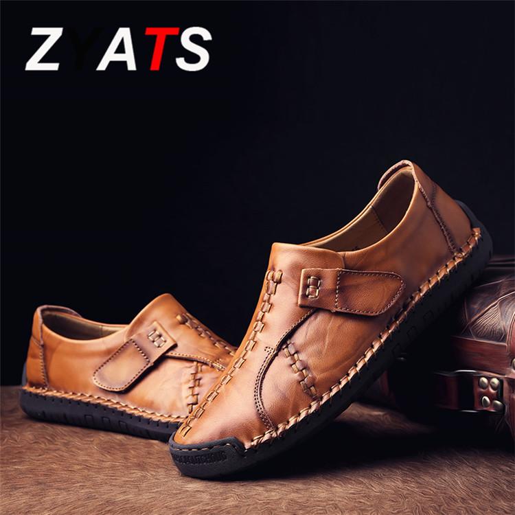 ZYATS รองเท้าผู้ชายผู้ชายรองเท้าผู้ชายรองเท้าหนังแท้รองเท้าหนังแท้รองเท้าหนังแท้รองเท้าหนังแท้รองเท้าหนังแท้รองเท้าส้นเตารีดรองเท้าหนังแท้สายคล้องคอ