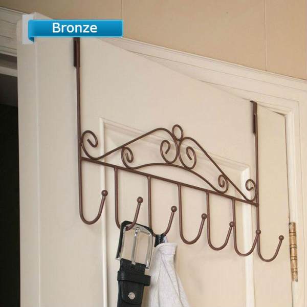 Door Multi-Purpose Hooking Rack * Bronze Colour * Suitable For Bedroom/Bathroom/Living/Kitchen