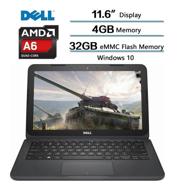 2018 Dell Inspiron Flagship High Performance Laptop, AMD A6-9220e accelerated processor 2.5GHz, 11.6 inch HD (1366 X 768) Display, 4GB DDR4 SDRAM, 32GB eMMC Flash Memory, Windows 10 (Gray)