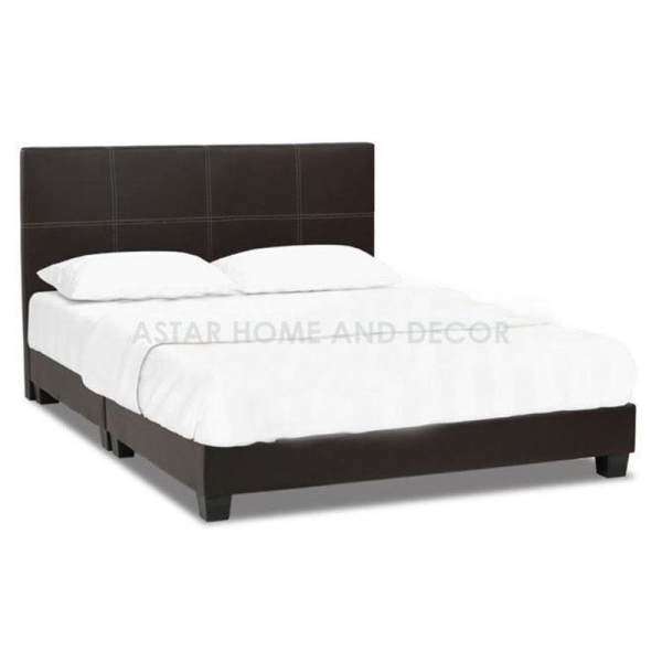 A-star Queen size Divan Bed frame (Brown) + Queen size HD Foam Mattress 8inch
