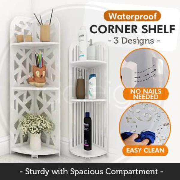 Contemporary Waterproof Corner Shelf / Organizer / Storage / 3 Design / Drawers