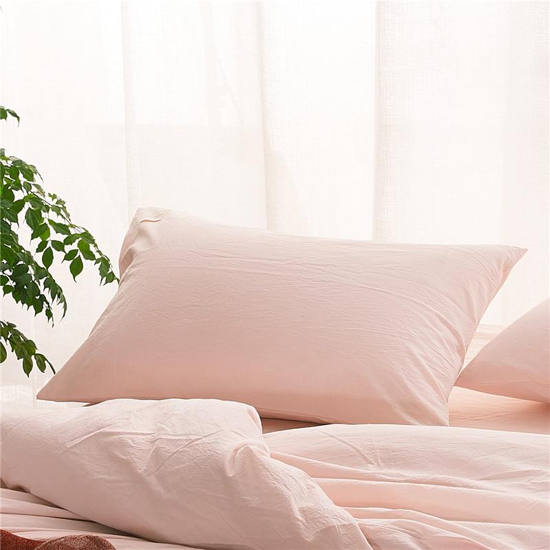 Bông Giặt Nước Vỏ Gối Cặp 100% Cotton 48X74 Cm Nổi Danh Trên Mạng Sinh Viên Duy Nhất Hai Người Người Lớn 100% Cotton Nữ Mùa Đông Màu Hồng