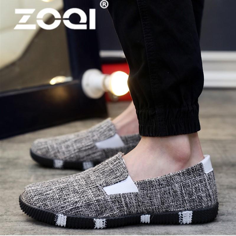 ZOQI ชายรองเท้าส้นแบนผ้าสบายๆรองเท้าแตะอิตาเลี่ยนสไตล์รองเท้าผู้ชายรองเท้ารองเท้าใส่พักผ่อน ZOQI ชายรองเท้าส้นแบนผ้าสบายๆรองเท้าแตะอิตาเลี่ยนสไตล์รองเท้าผู้ชายรองเท้ารองเท้าใส่พักผ่อน