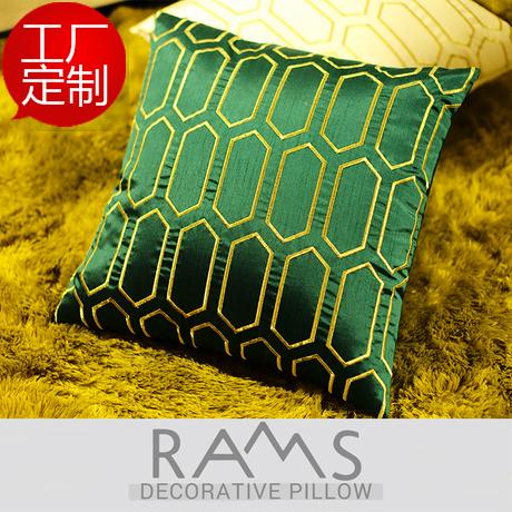 Rams Giản Lược Hiện Đại, Mô Hình Phòng Sô Pha Cửa Sổ Lồi Xe Giường Nằm Gối Ôm Phong Cách Châu Âu Trung Quốc Mới Xanh Lục Lam Đệm Tựa Đệm