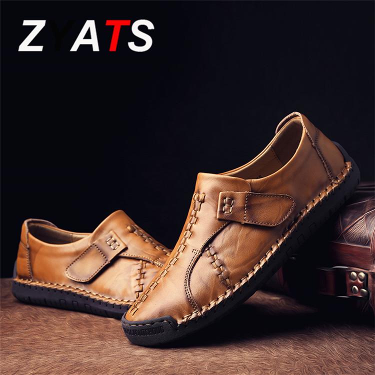 ZYATS รองเท้าผู้ชายผู้ชายรองเท้าผู้ชายรองเท้าหนังแท้รองเท้าหนังแท้รองเท้าหนังแท้รองเท้าหนังแท้รองเท้าหนังแท้รองเท้าส้นเตารีดรองเท้าหนังแท้สายคล้องคอ