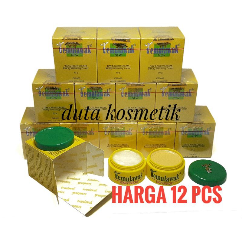 12 PCS CREAM TEMULAWAK ORIGINAL SIANG MALAM LUSINAN Lazada Indonesia