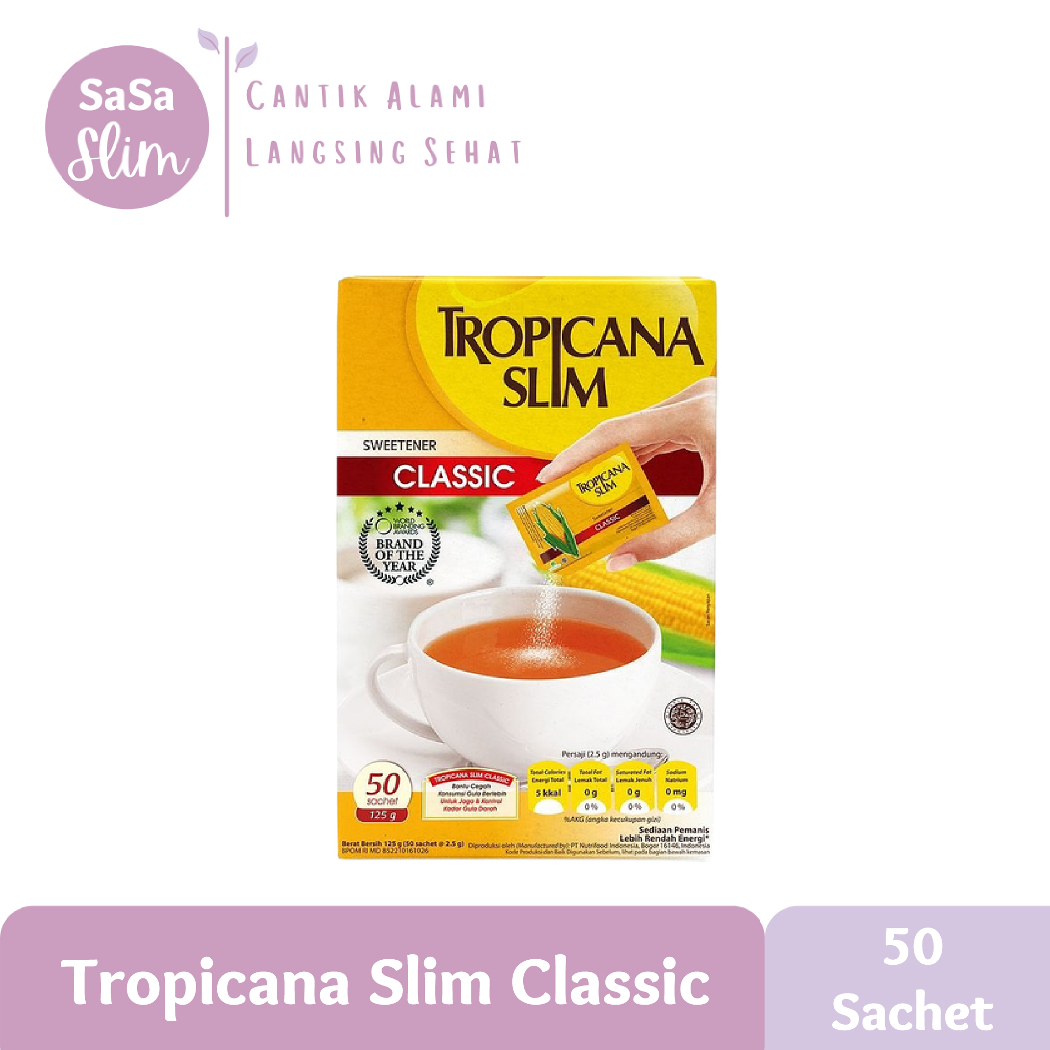 Tropicana Slim Sweetener Classic Sachet Pemanis Membantu Untuk