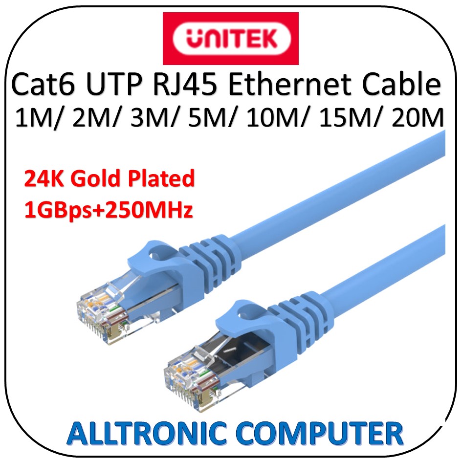 Unitek Cat6 1M 2M 3M 5M 10M 15M 20M Ethernet Lan RJ45 UTP