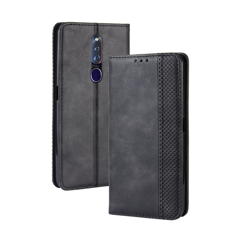Oppo F11 Case with Card Holder,Leather Wallet Case with Flip Card Slots, Kickstand & Magnetic Closure for Oppo F11