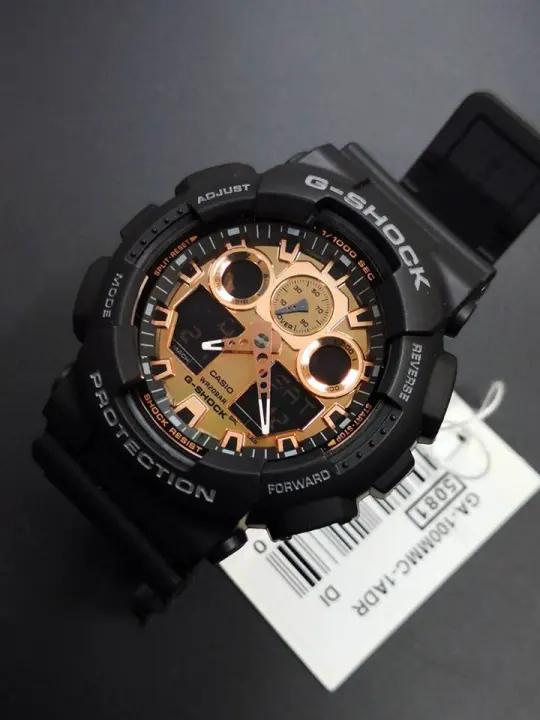 g shock bronze and black