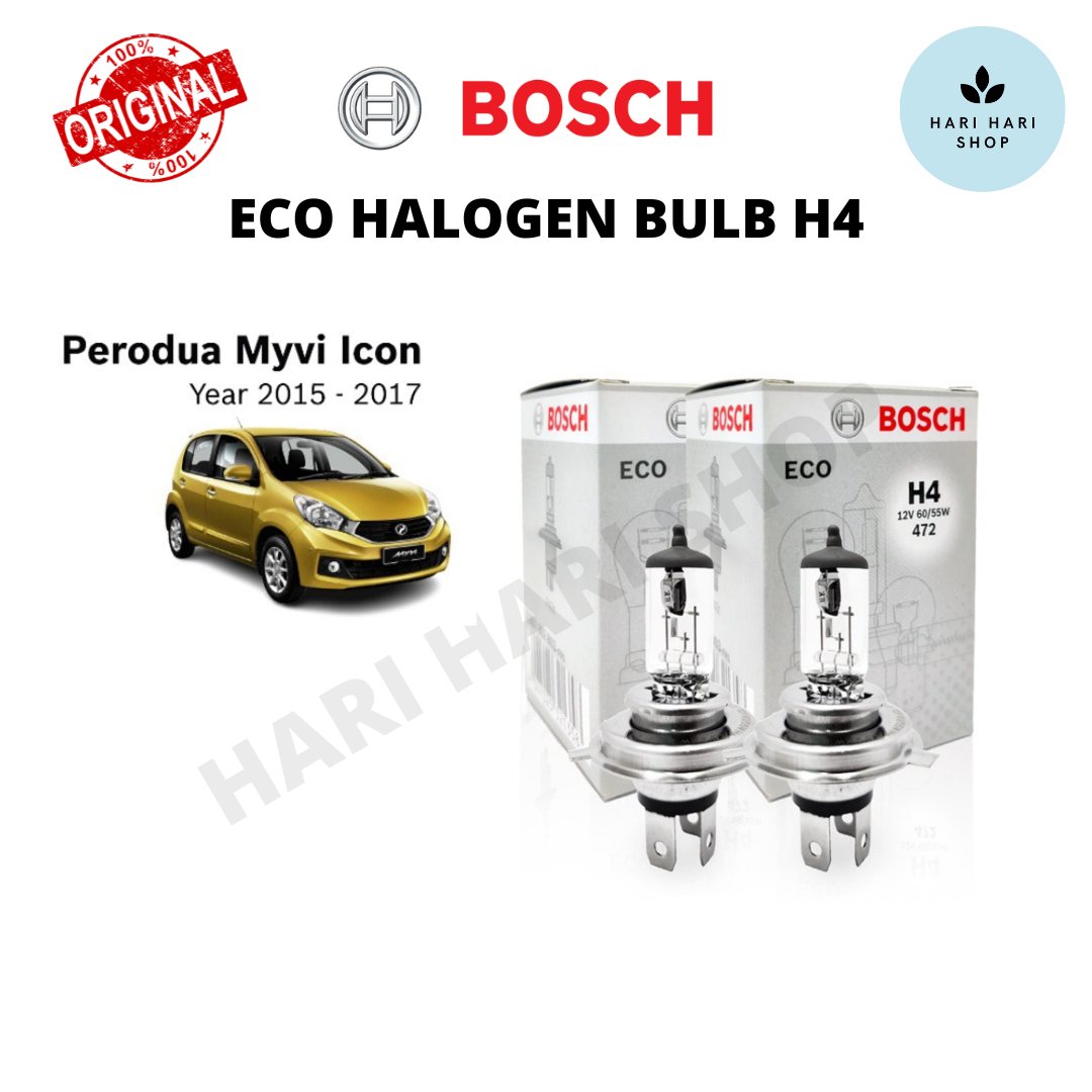 Original BOSCH Eco Halogen H4 Headlight Bulb 12V 60 55W H4 Bulb For