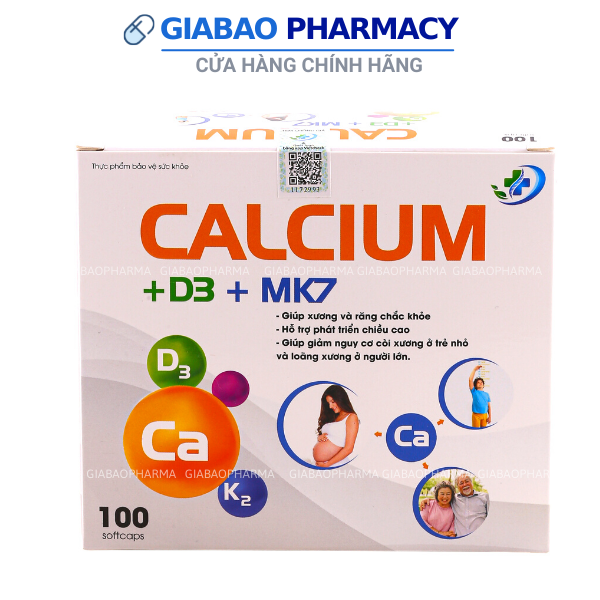 Calcium D3 MK7 bổ sung canxi cho bà bầu bổ sung canxi và vitamin D3