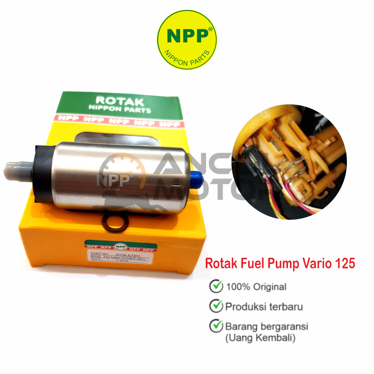 Npp Rotak Fuel Pump Vario Kzr Rotax Dinamo Pompa Bensin Motor