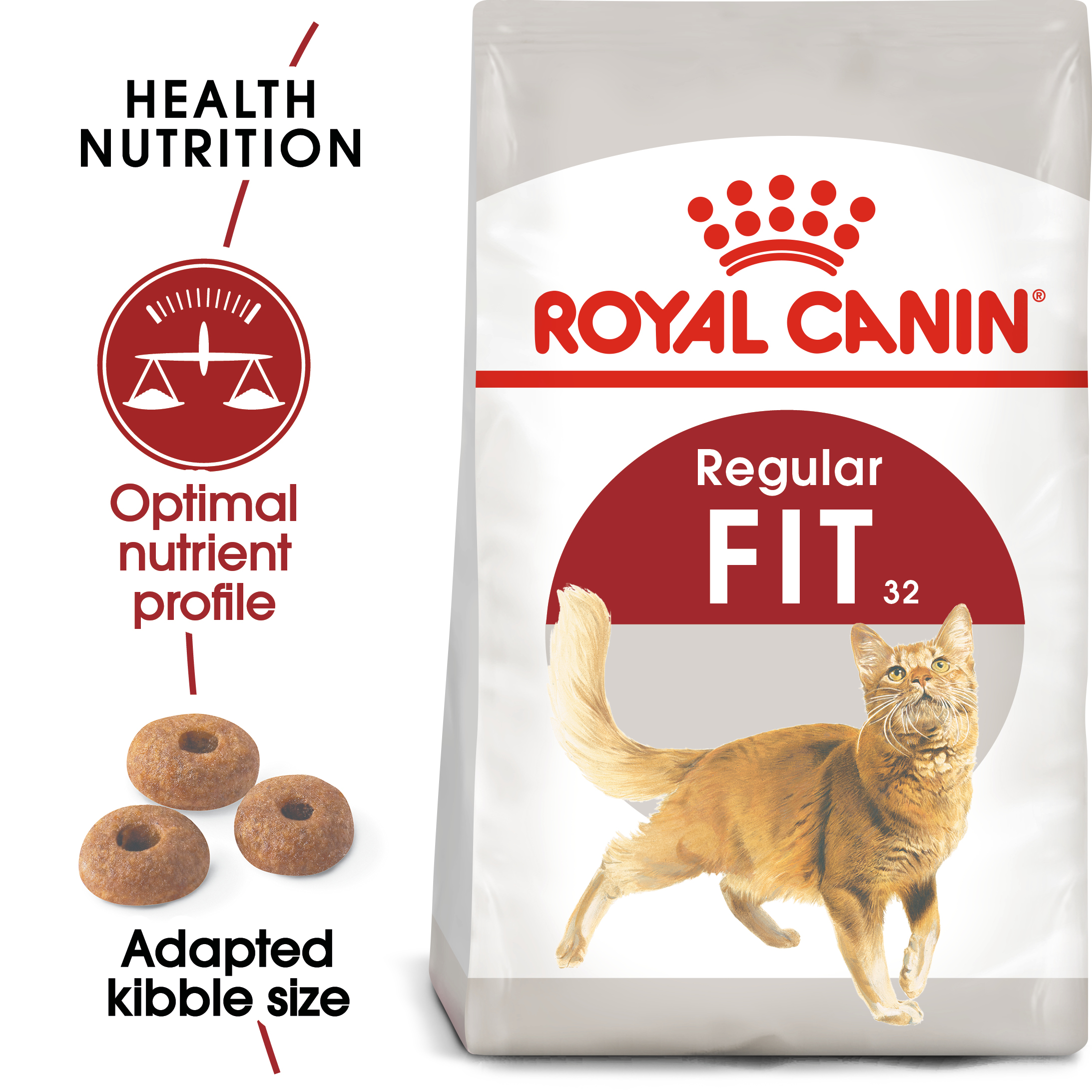 (MNIKS) Royal Canin อาหารแมว Fit ชนิดเม็ด สำหรับแมวโต สูตรแมวรูปร่างดี ขนาด 15kg.