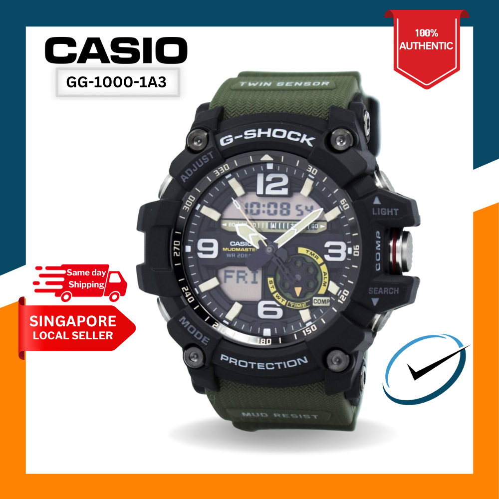 CreationWatches Casio G Shock Mudmaster Analog Digital Twin Sensor