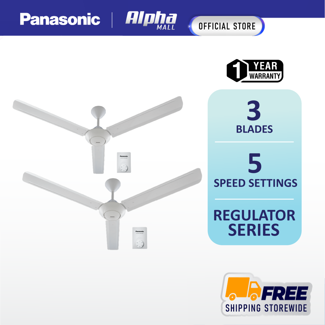 Panasonic Xpcs Inch Ceiling Fan F M A Speed Regulator F M A