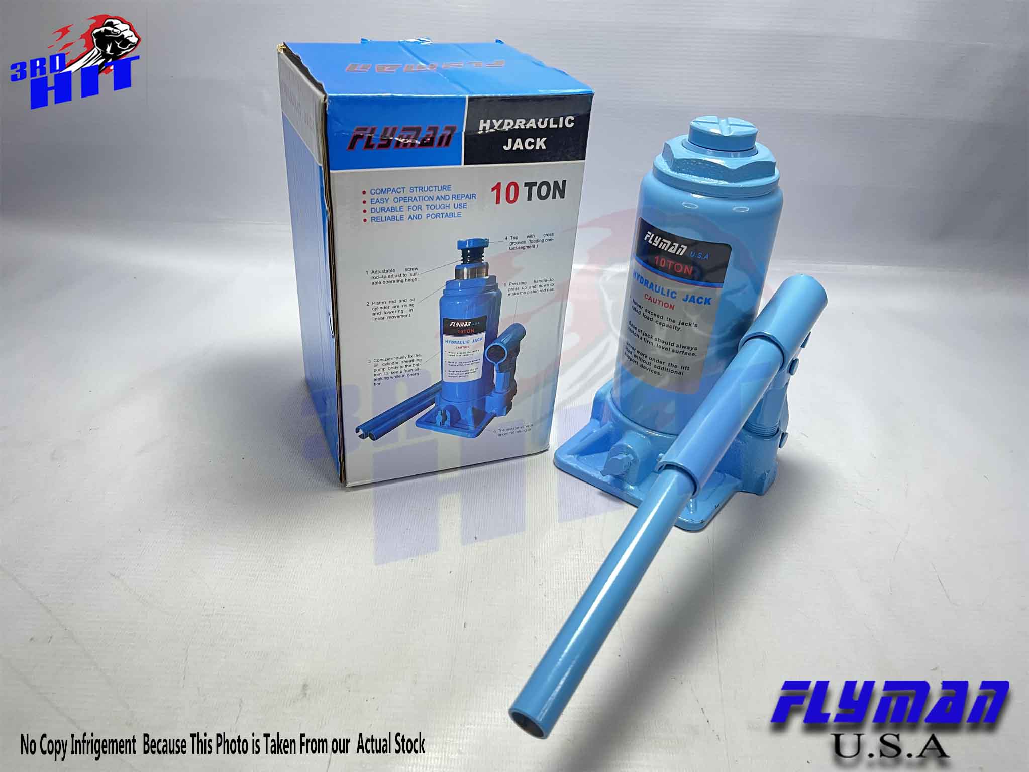 Rdhit Original Flyman Hydraulic Jack Bottle Type Tons Cod