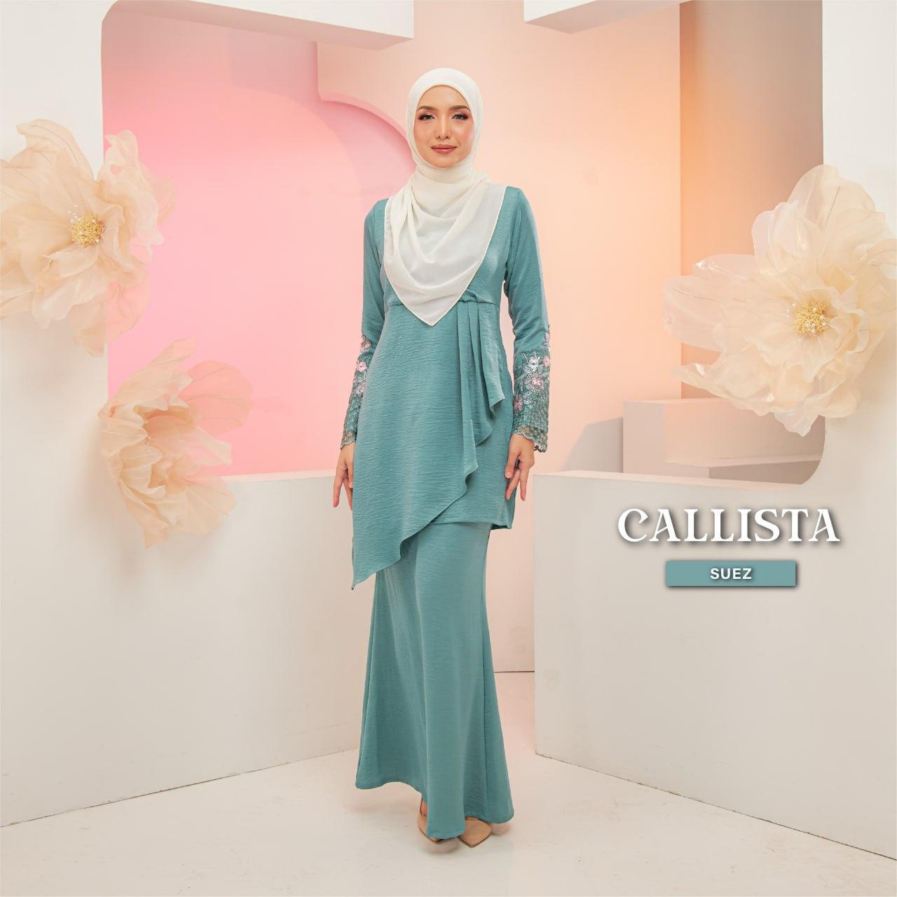 Adel Callista Plus Size Baju Kurung Moden Muslimah Dewasa Premium Satin