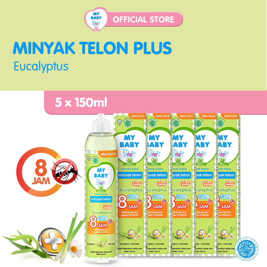 My Baby Minyak Telon Plus 150 Ml 5 Pcs Minyak Anti Nyamuk 8 Jam