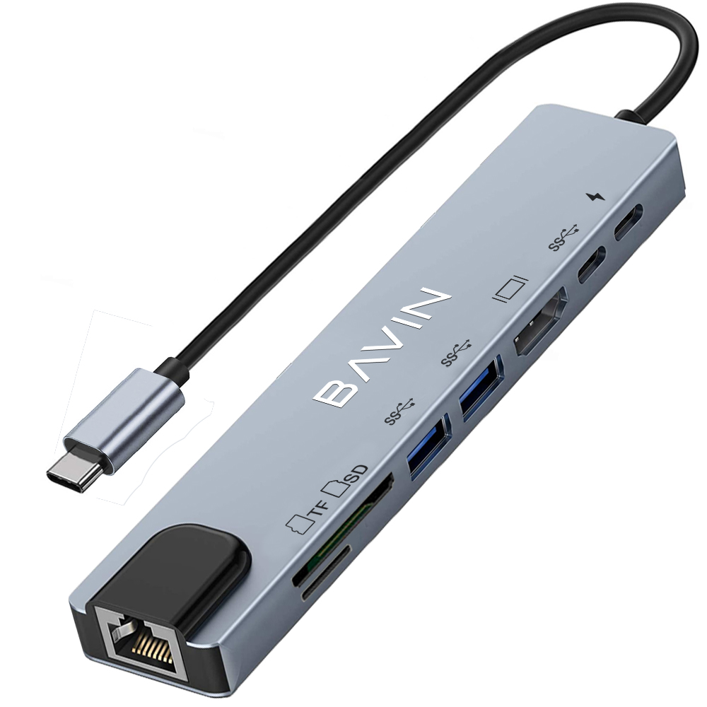 Bavin I In Hub Dock Station Adapter Type C With Rj Ethernet Port