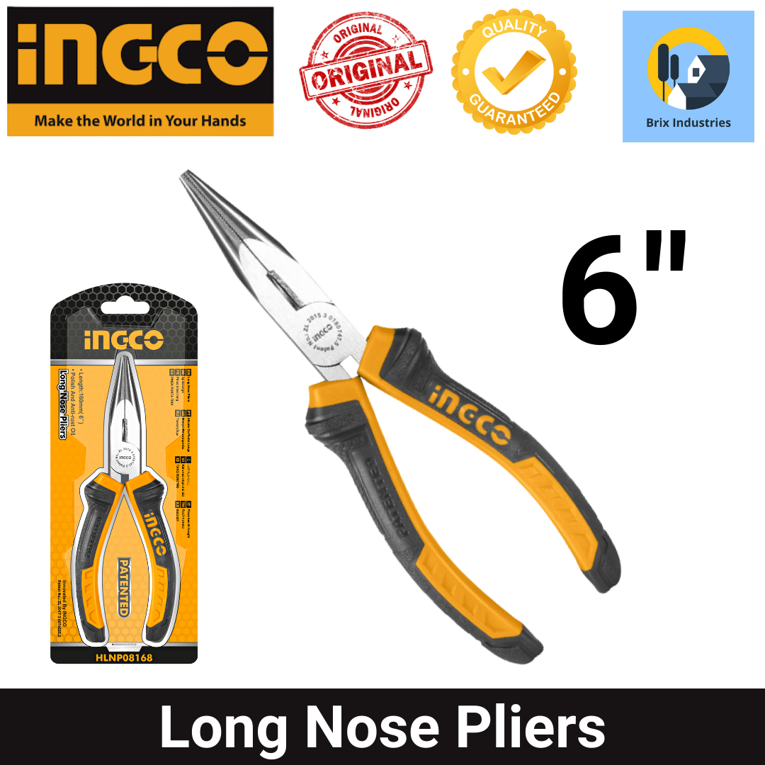 Ingco Long Nose Plier 6 HLNP08168 Heavy Duty Lazada PH