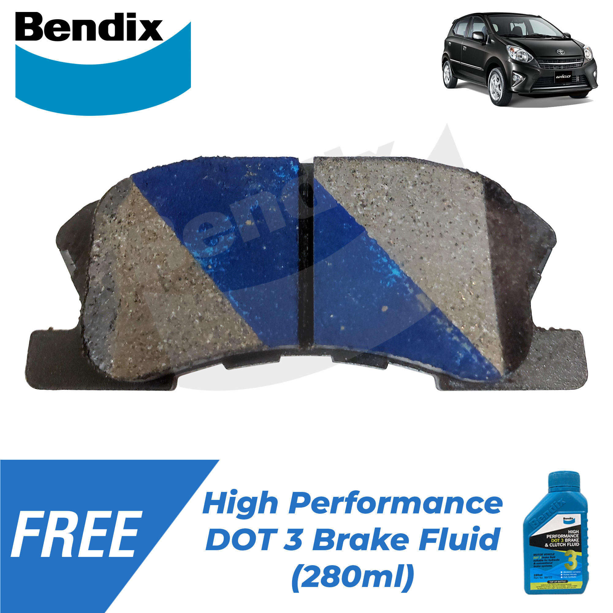 Bendix Brake Pads GCT DB1380 Front Set For Toyota Wigo G Manual