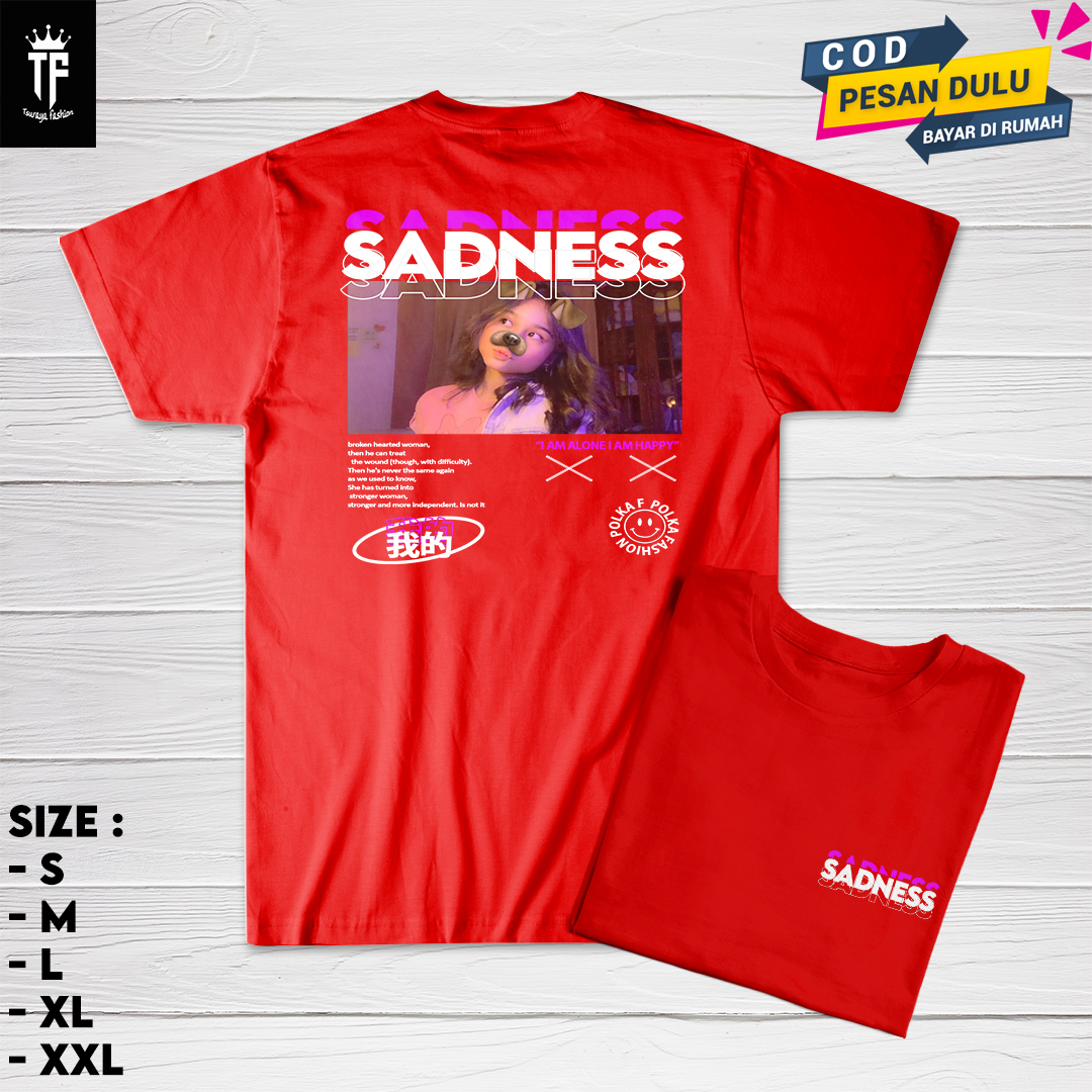 Sehari Jadi Kaos Couple Bucin Custom Sadness Kaos Limited