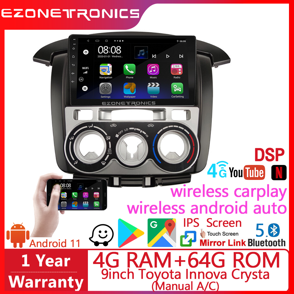 EZonetronics 9inch Android Car Player For Toyota Innova Crysta Manual