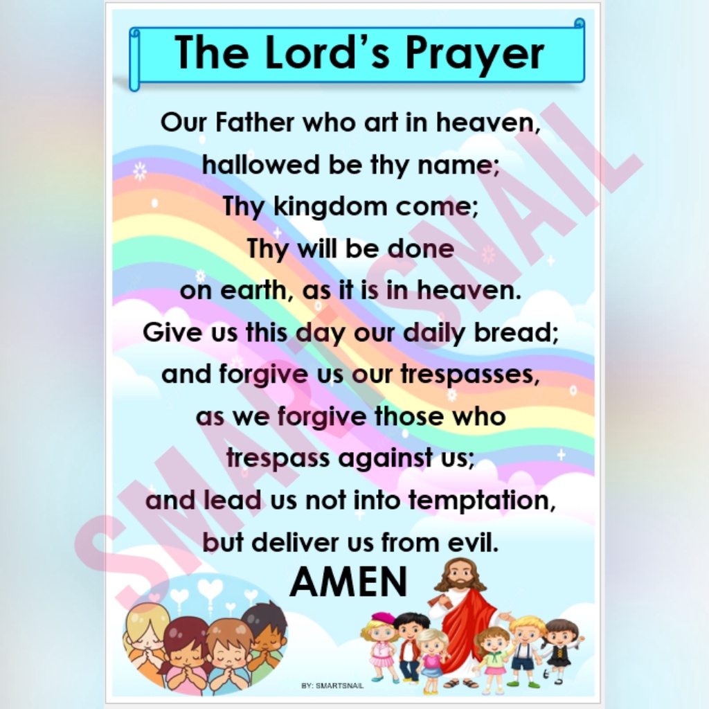 PRAYERS WALL CHARTS A4 SIZE LAMINATED Lazada PH